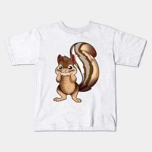 Cartoon Eastern Chipmunk Kids T-Shirt